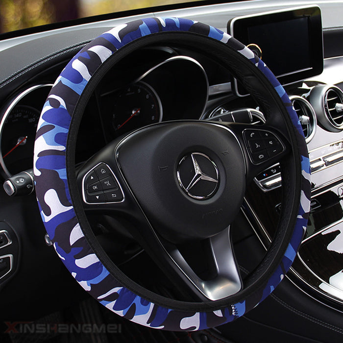 Camouflage Car Steering-wheel Cover Car Styling SBR Lycra Steering Cover Auto Interior Accessories Anti-slip Wheel Protector