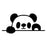 Peeking Panda Automobile Sticker Vinyl Creative Decal Cute Panda Car Accessories