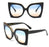 Women's Vintage Cat Eye Sunglasses Women Gradient Lens Sunglasses Glasses