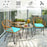 3 Pieces Rattan Furniture Set With Cushioned Chair Table