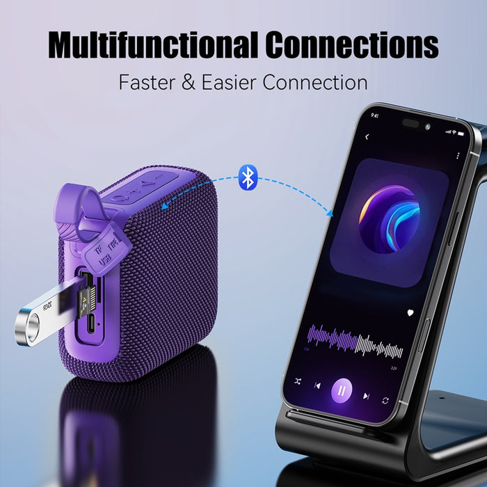 JYX L3 Portable Mini Wireless Speaker & Compact And Lightweight & Supports USB & TF Card, TWS & Excellent Sound Quality & Indoor And Outdoor Party Speakers & Holiday Gifts