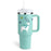 40 Oz Tumbler With Handle Straw Insulated, Stainless Steel Spill Proof Vacuum Coffee Cup Tumbler With Lid Tapered Mug Gifts For Valentine Lover Suitable For Car Gym Office Travel